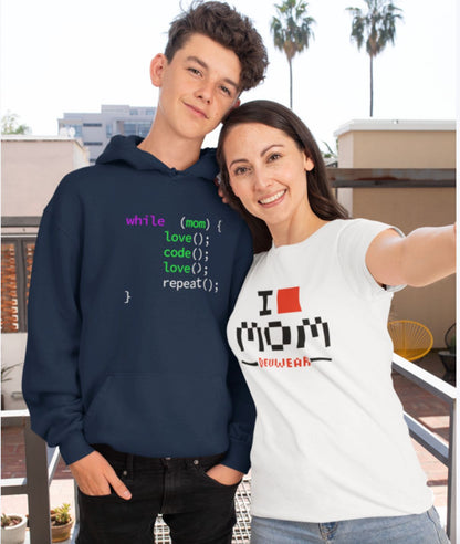 Camiseta I LOVE MOM PIXEL