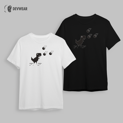 CAMISETA T-REX METEORITOS GEEK
