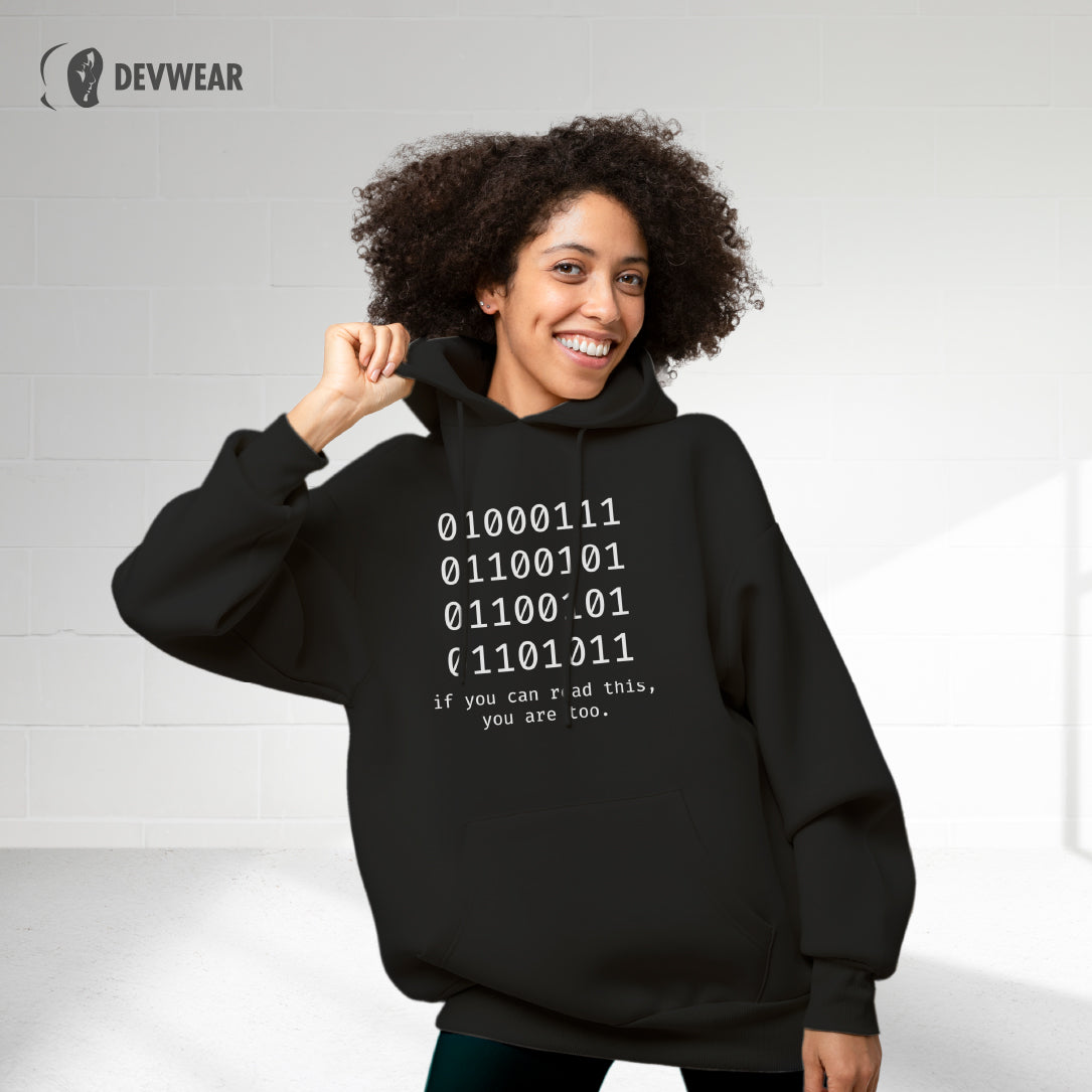 HOODIE BINARY READING