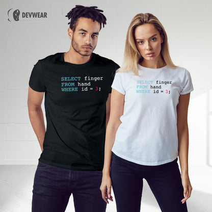 CAMISETA SQL FINGER